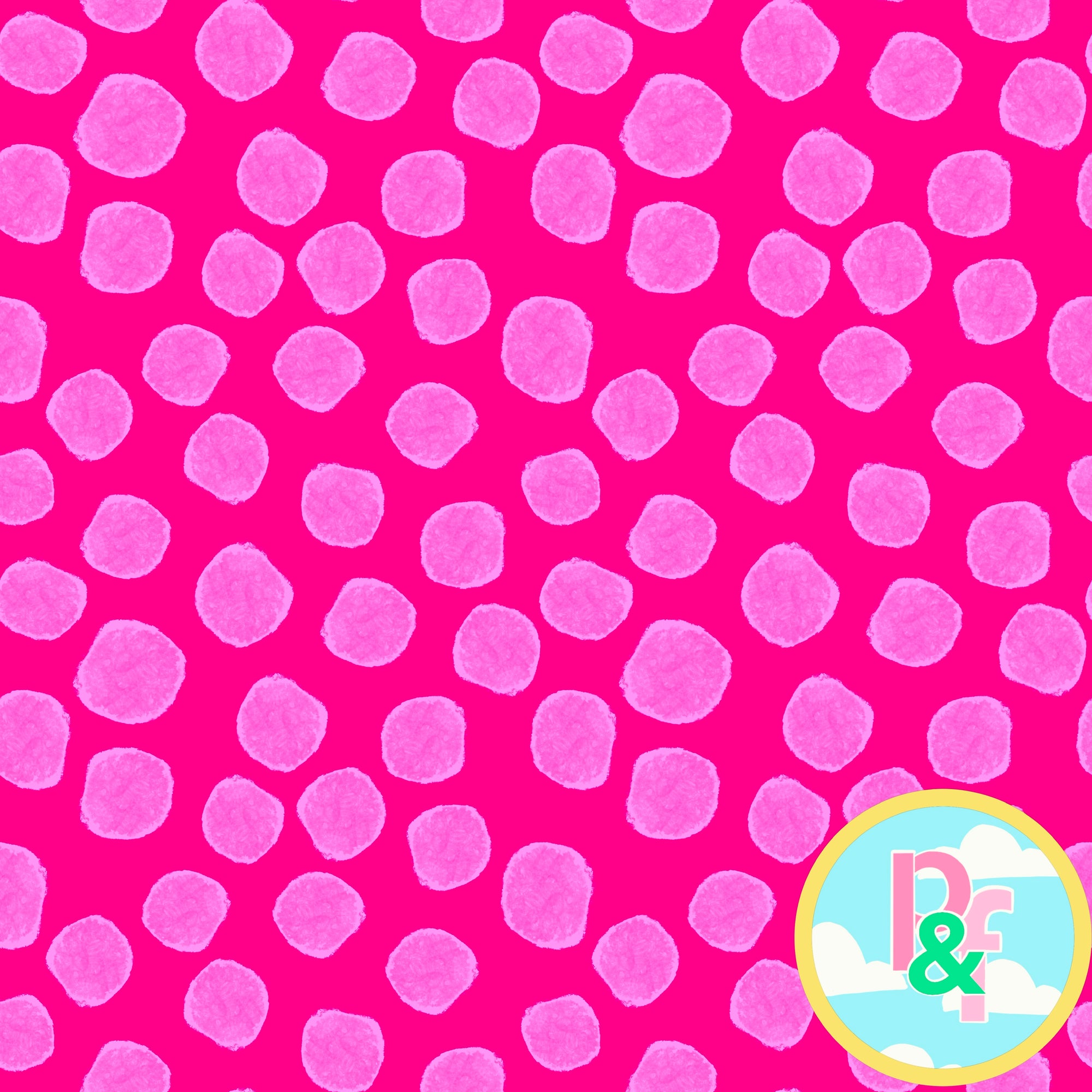 Patterns and Frocks: Dark Pink Dotty