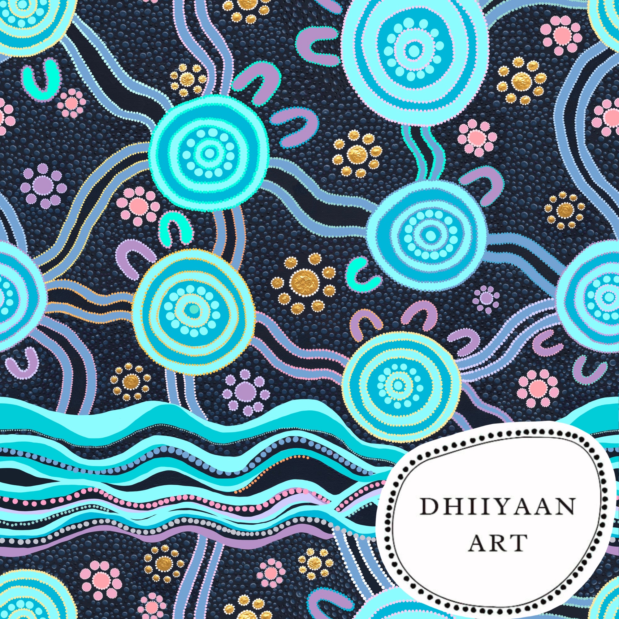 50cm Dhiiyaan Art: Our Strength dinky bamboo cotton lycra