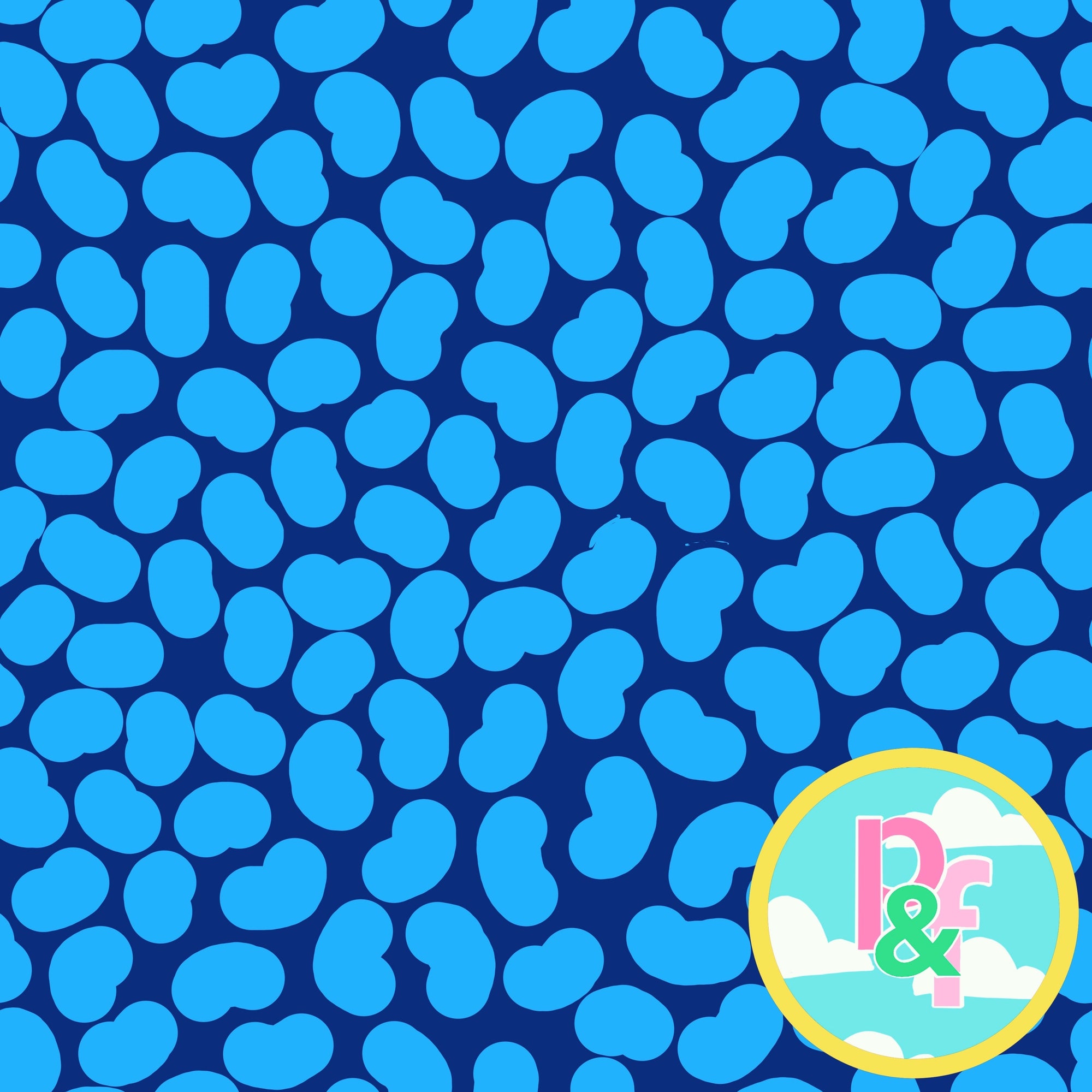 Patterns and Frocks: Dark Blue Jelly Bean