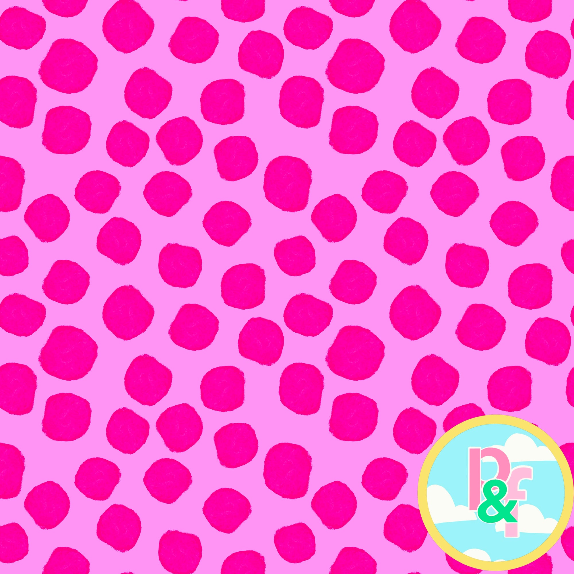 Patterns and Frocks - light pink dotty