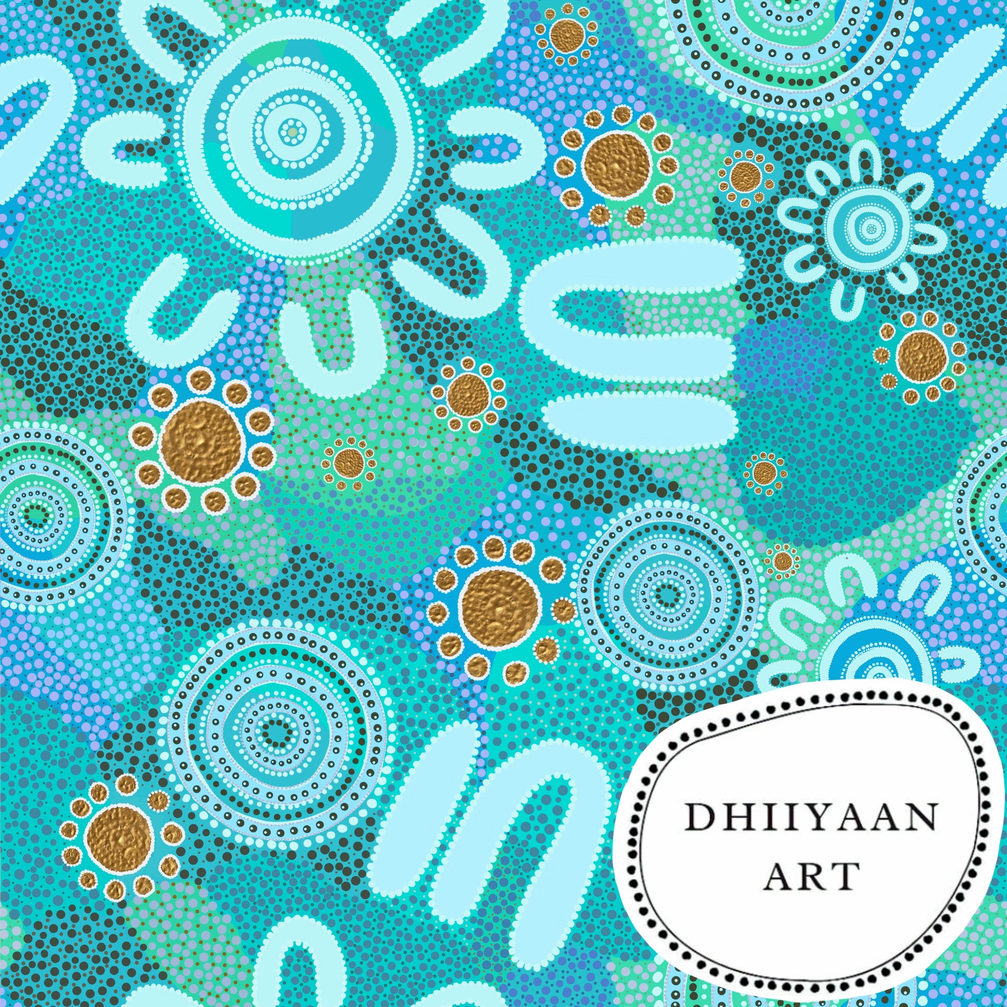Dhiiyaan Art -  *Green Blessed with gold