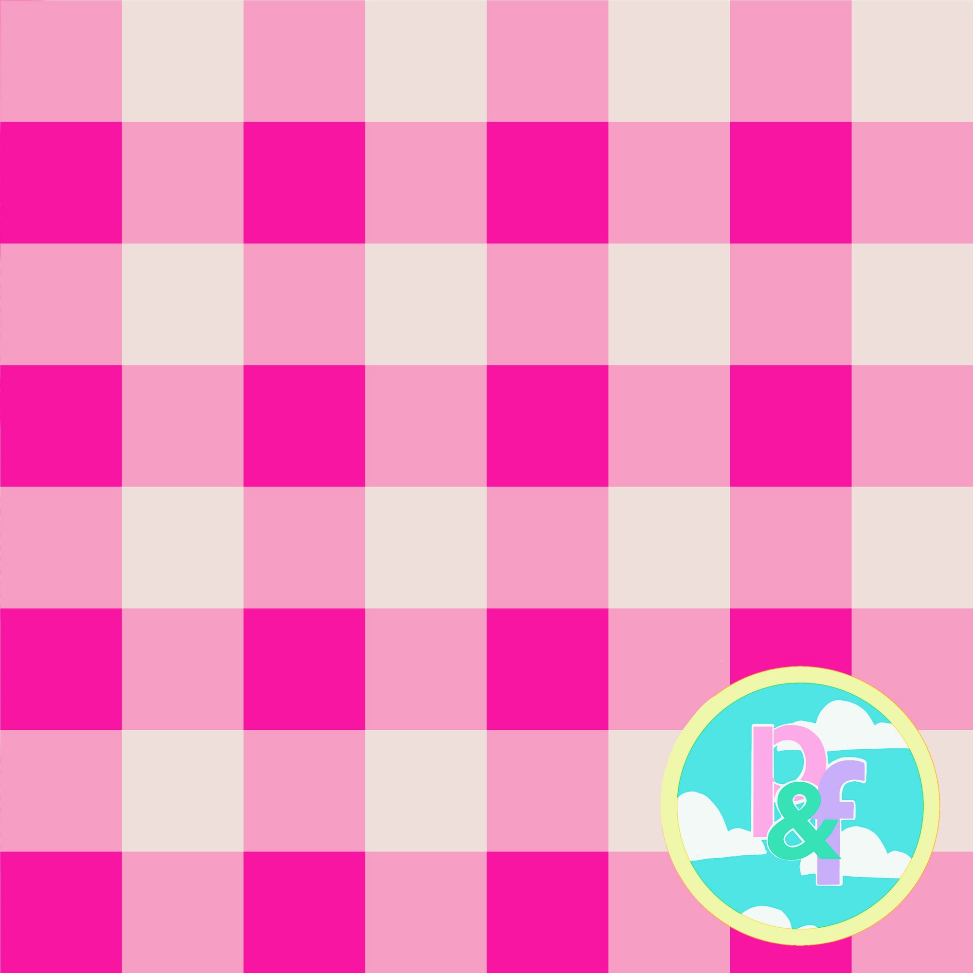 Patterns and Frocks - Neon Pink Gingham*