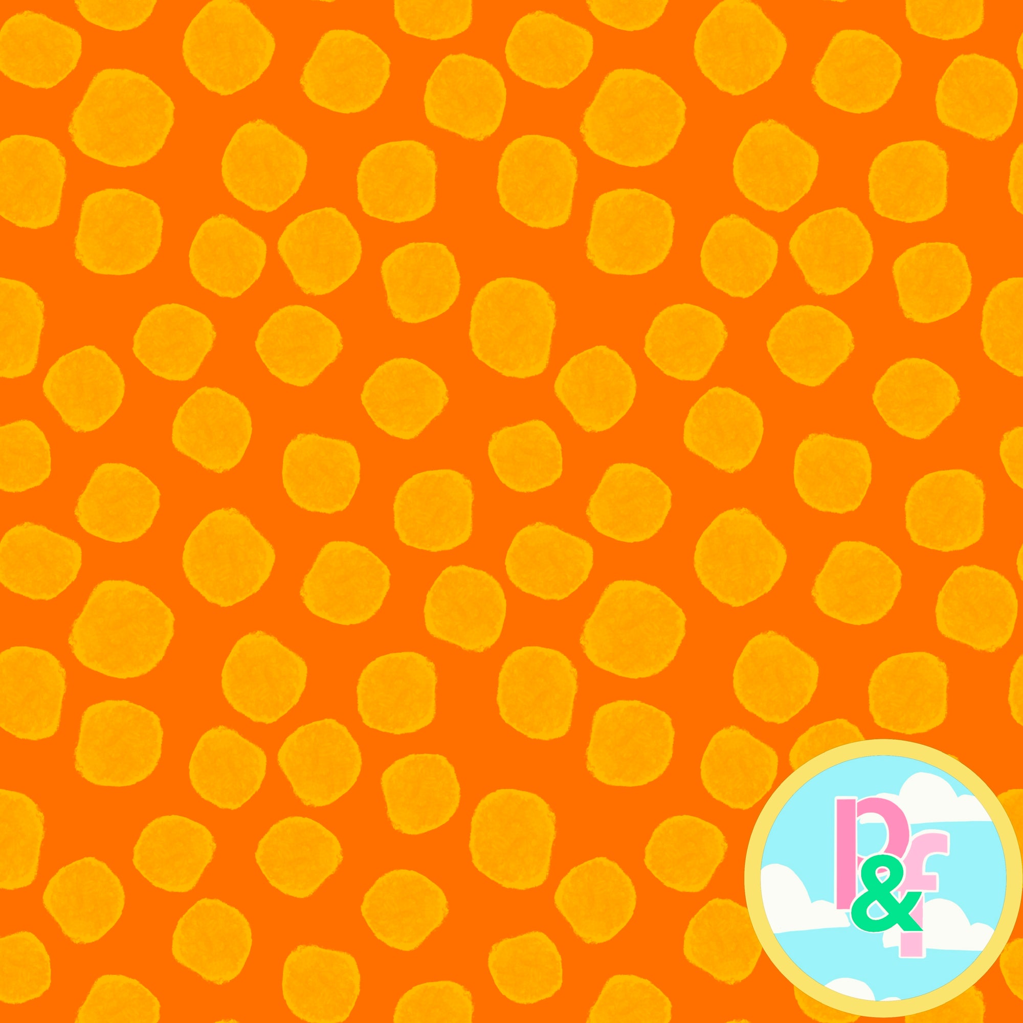 Patterns and Frocks - orange dotty