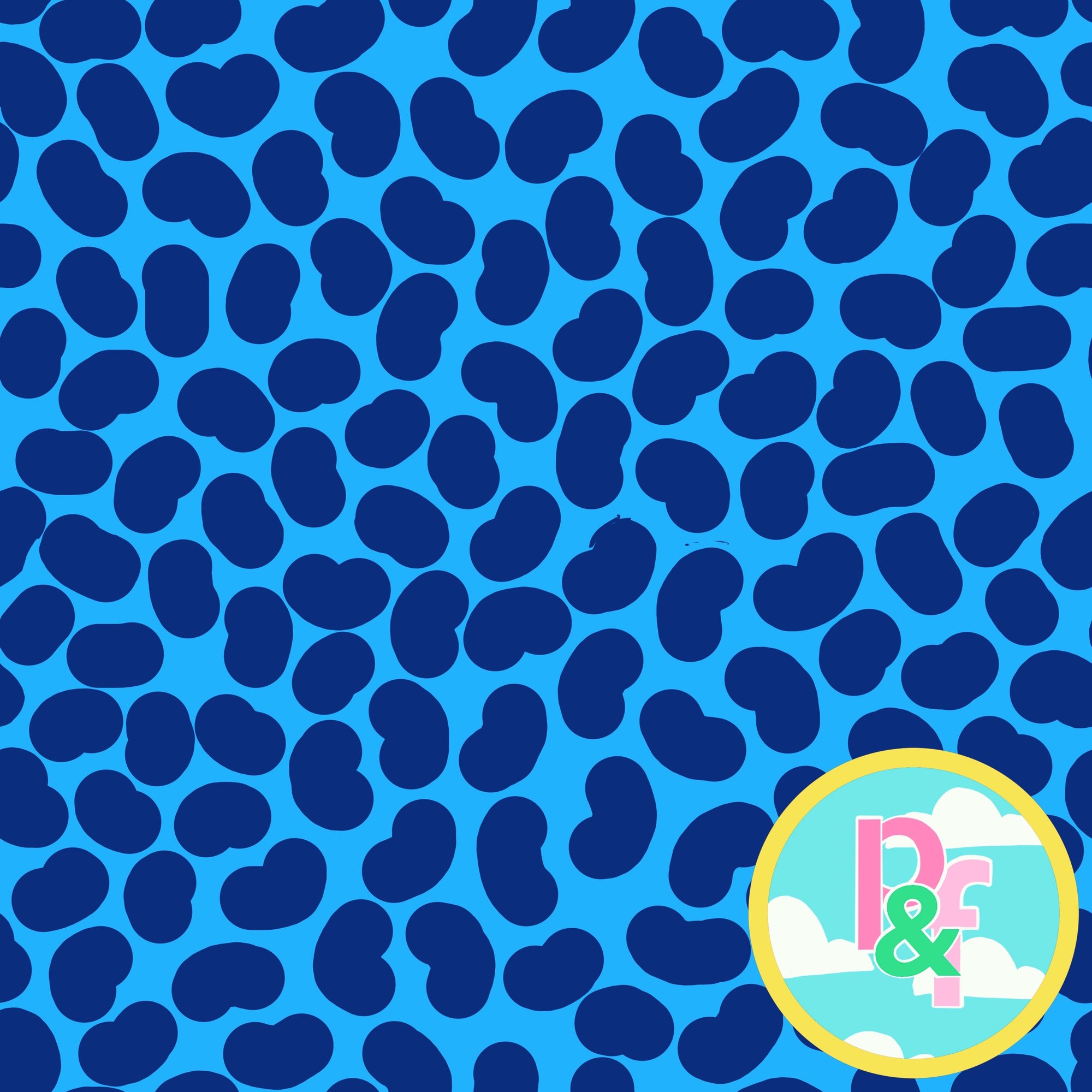 Patterns and Frocks - light blue jelly beans