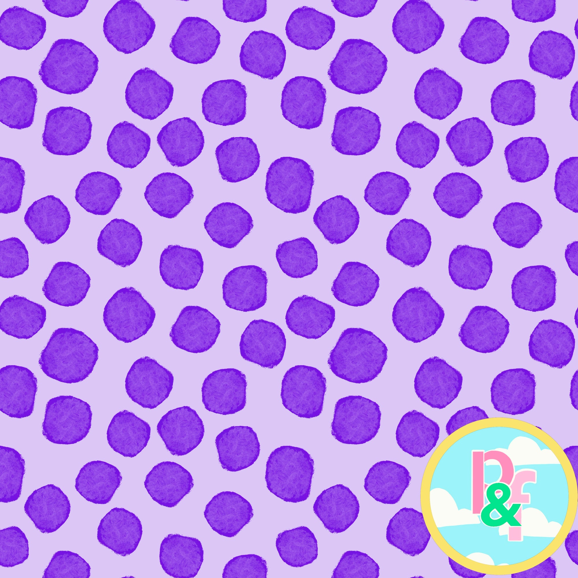 Patterns and Frocks - light purple dotty