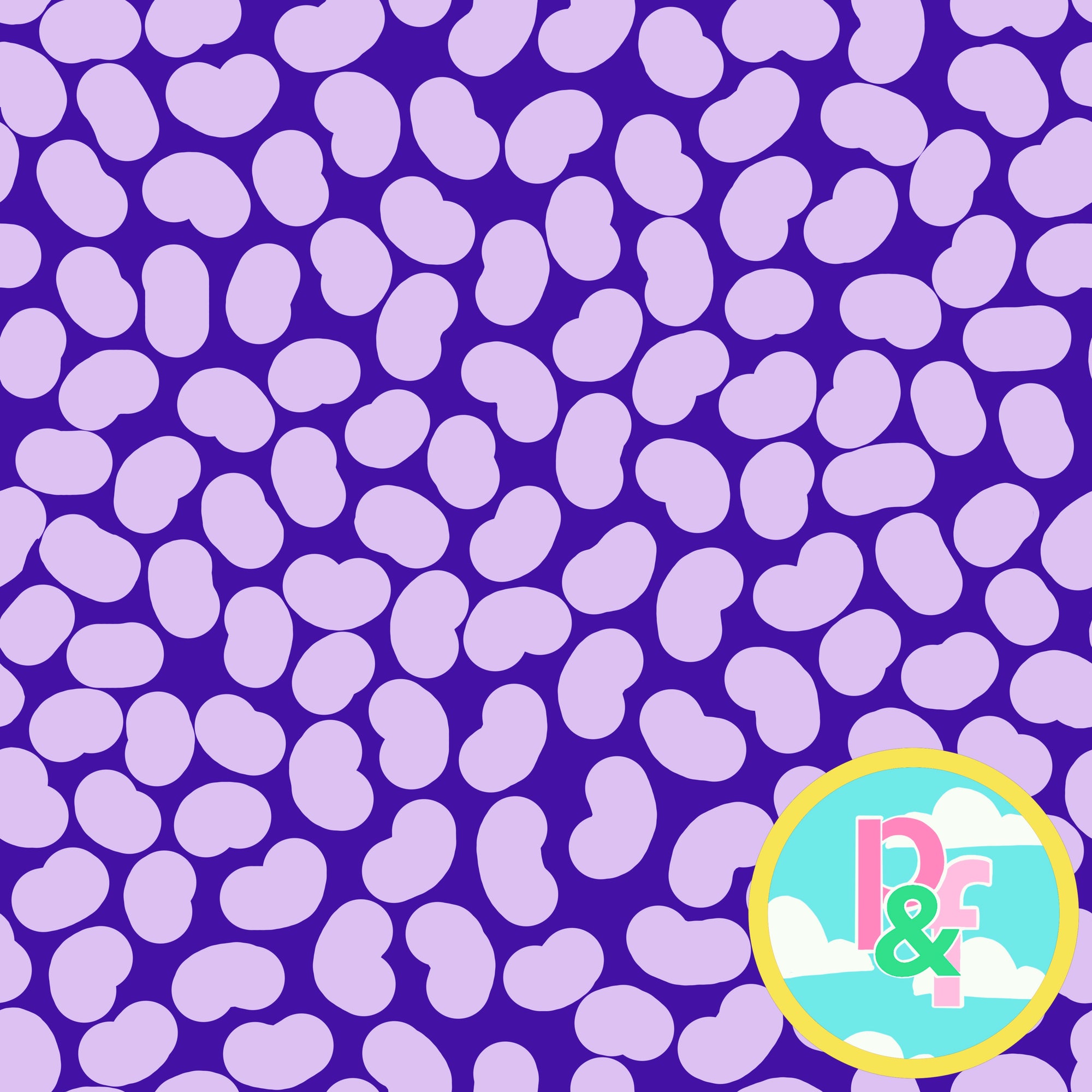 Patterns and Frocks - dark purple jelly beans