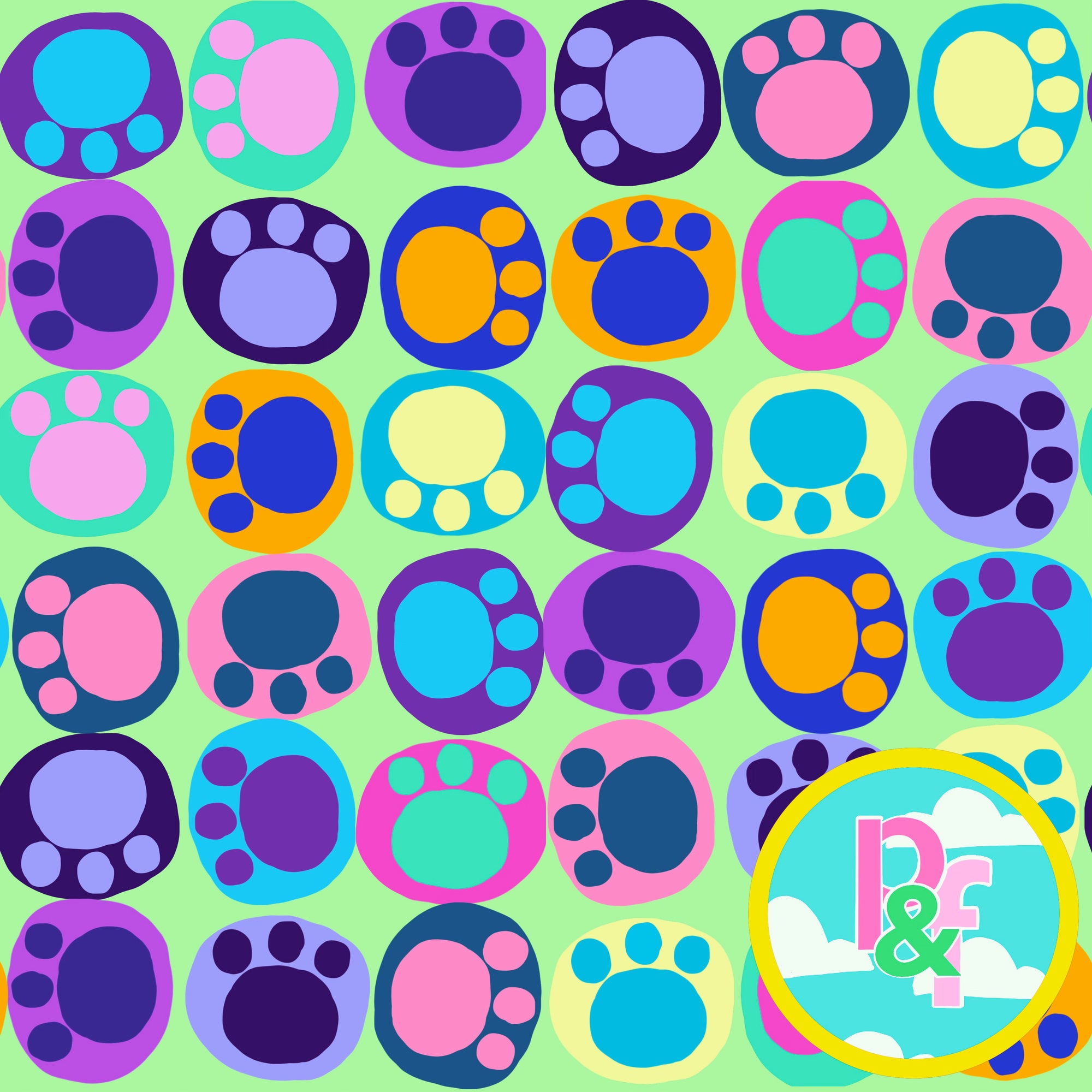 Patterns and Frocks: Catty paws mint