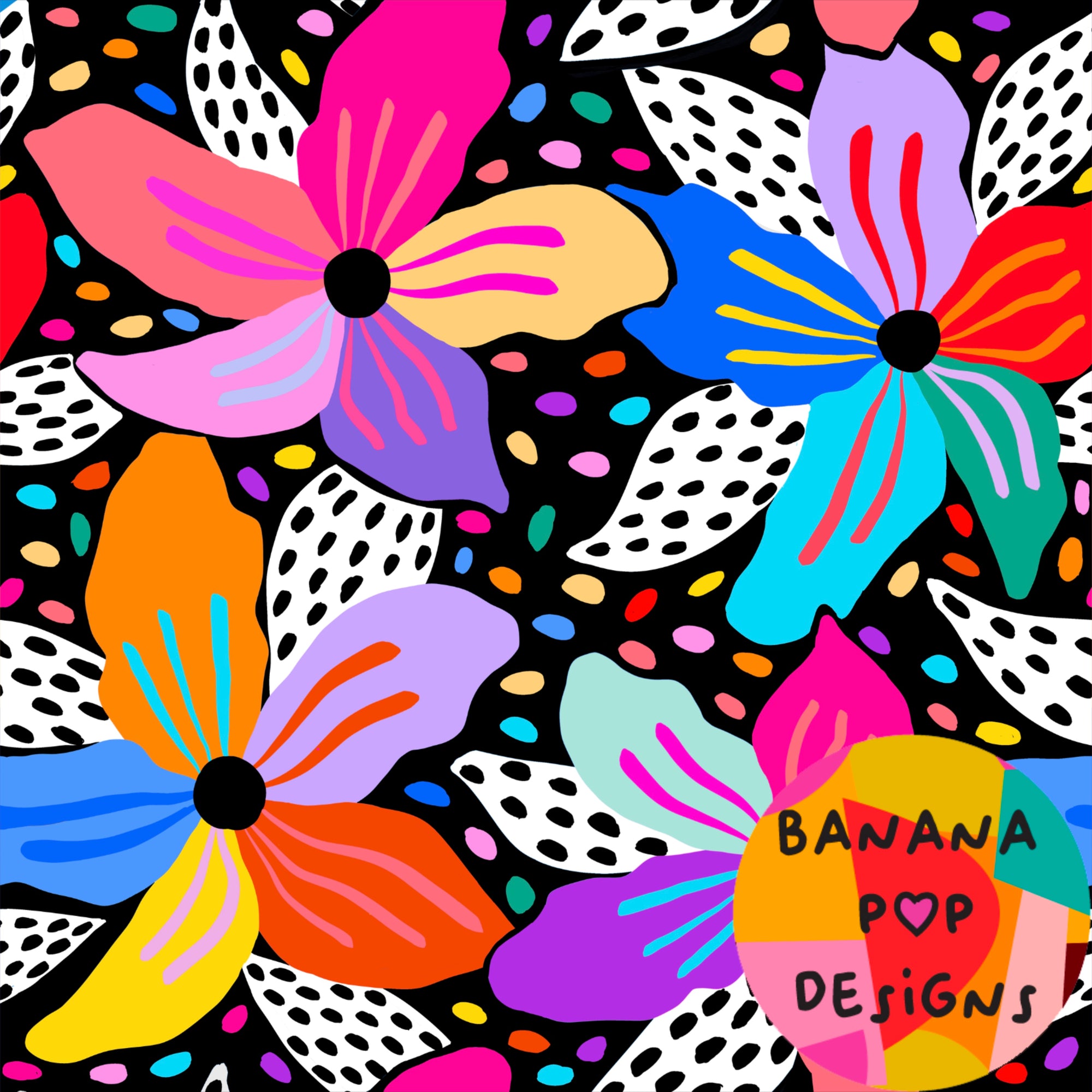 Banana  Pop - Black Hibiscus*