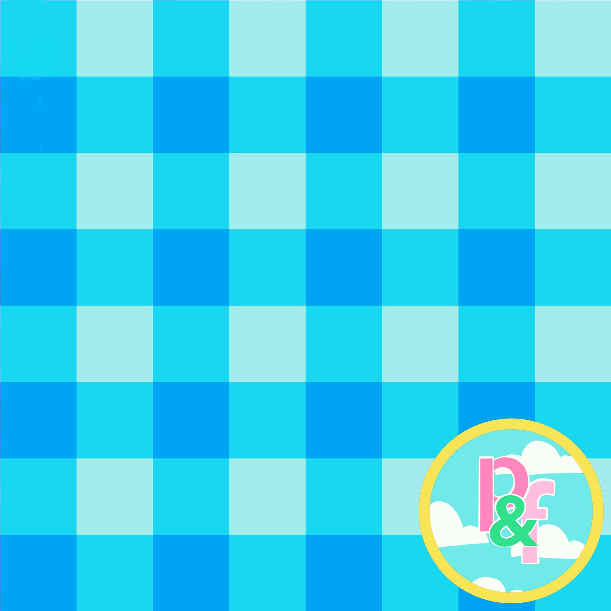 Patterns and Frocks -  light blue gingham