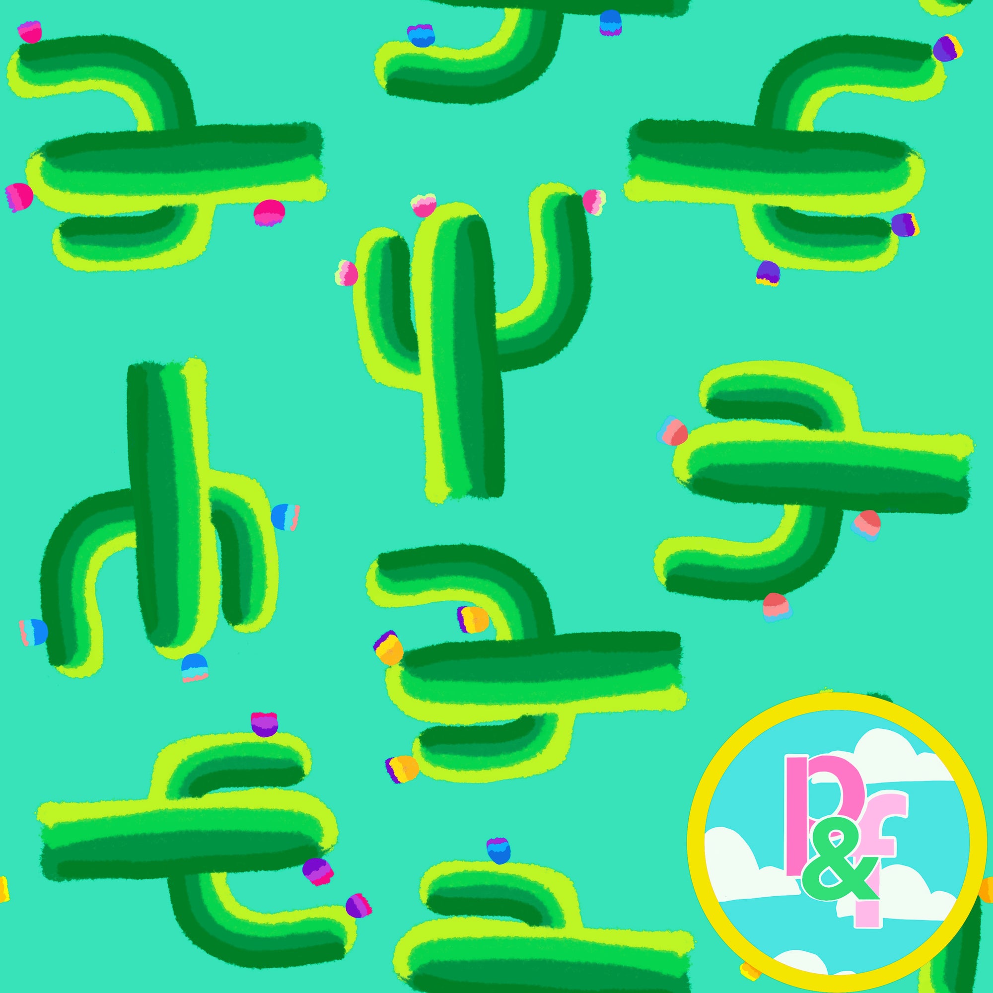 Patterns and Frocks: green cactus