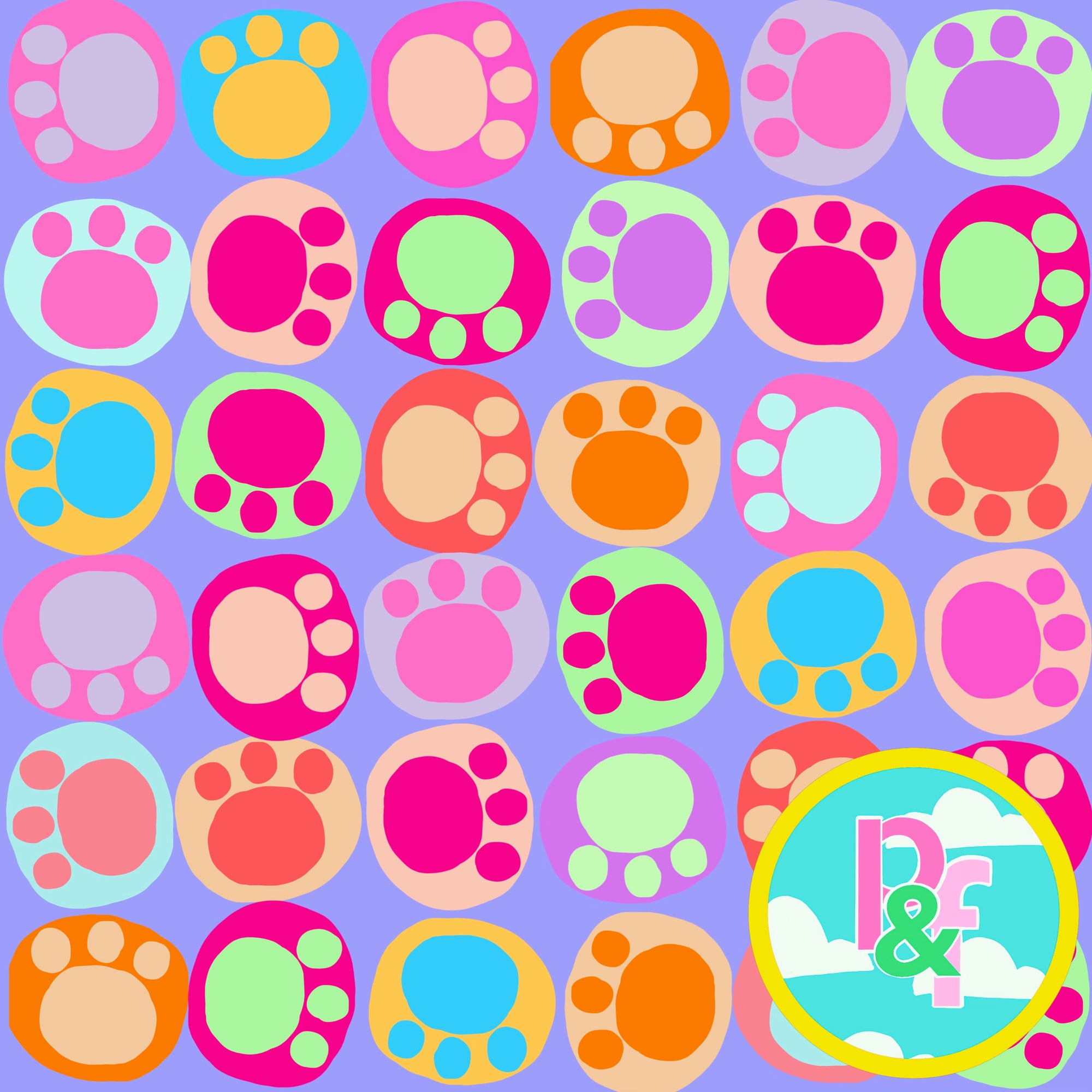 Patterns and Frocks: Catty paws lilac