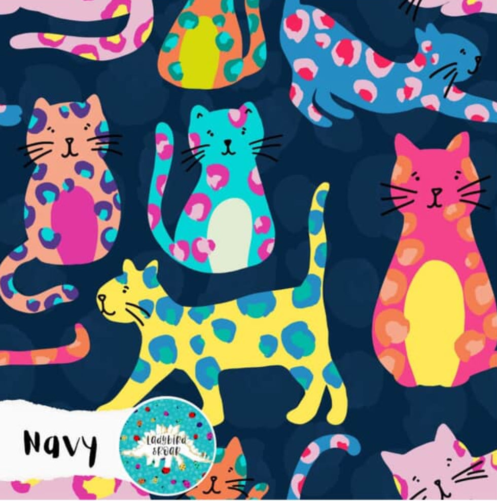Ladybird & Roar: Navy kitties