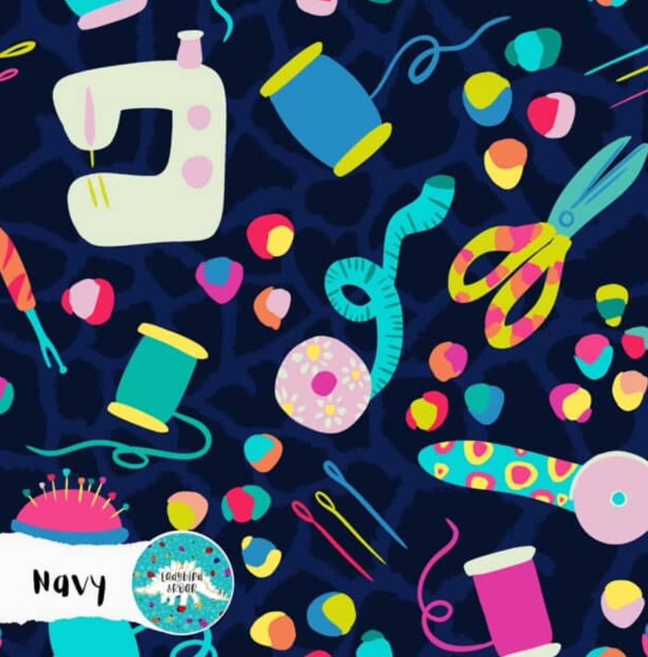 Ladybird & Roar- Navy sewing kit