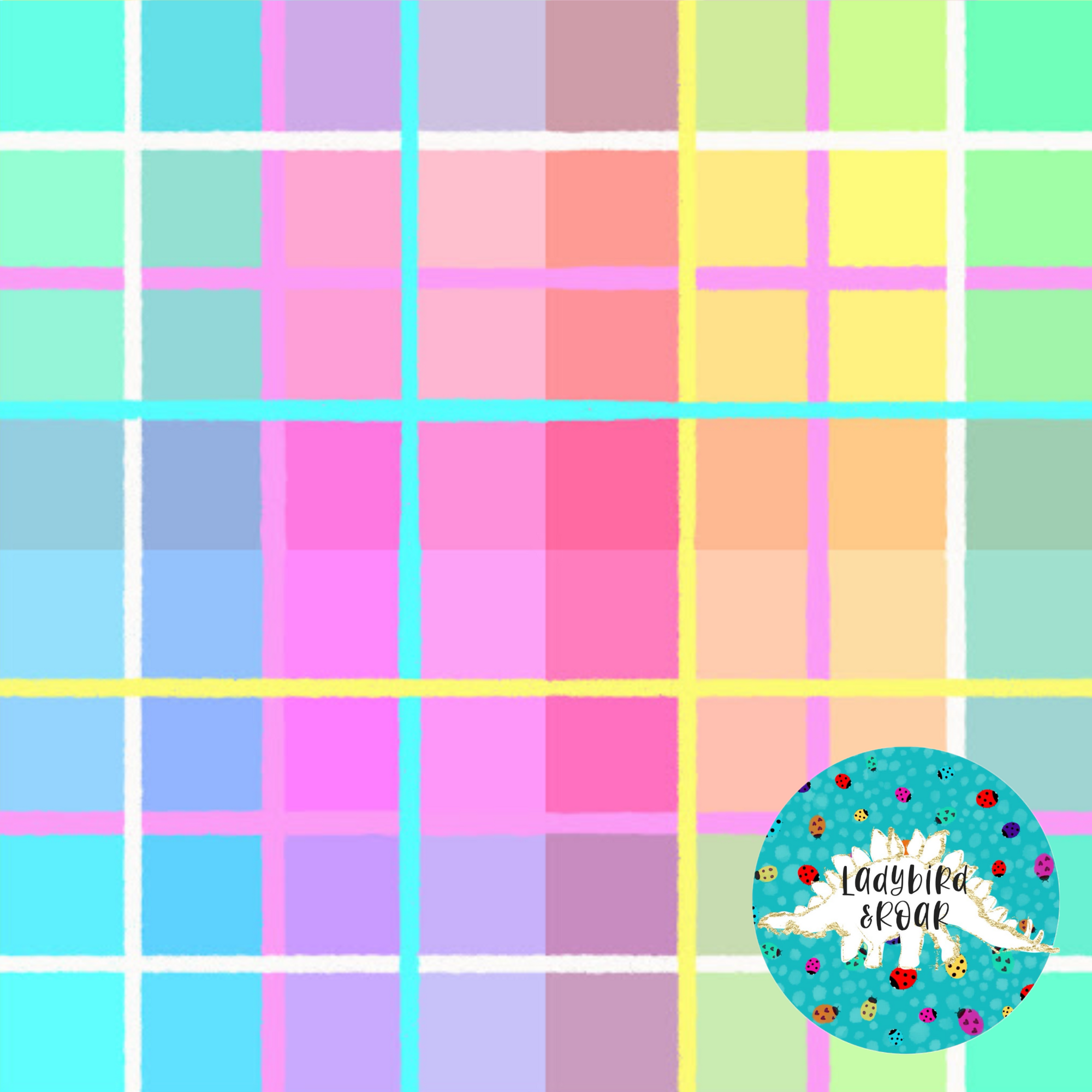 Ladybird & Roar: Pastel plaid