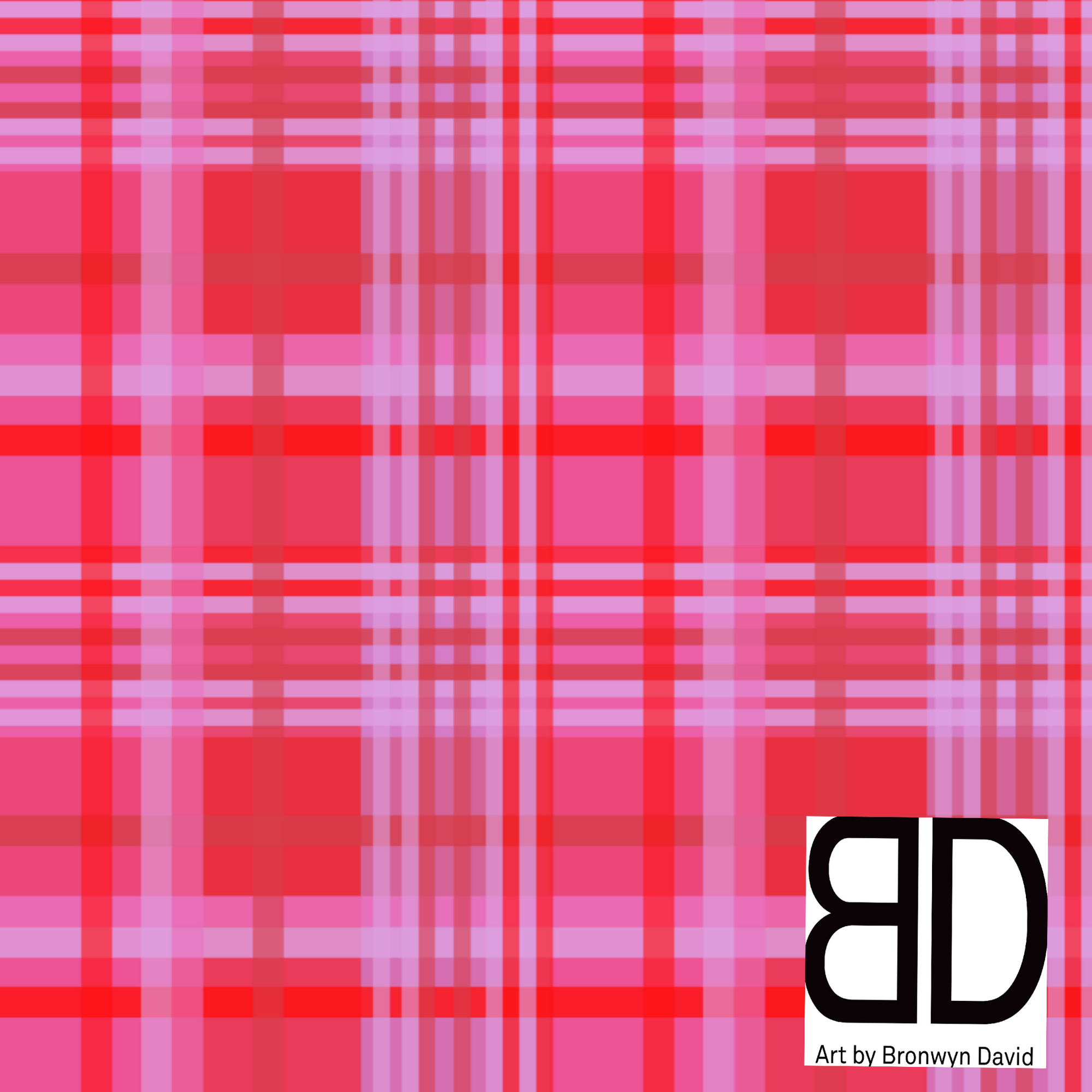 Art by Bronwyn David - Pink plaid