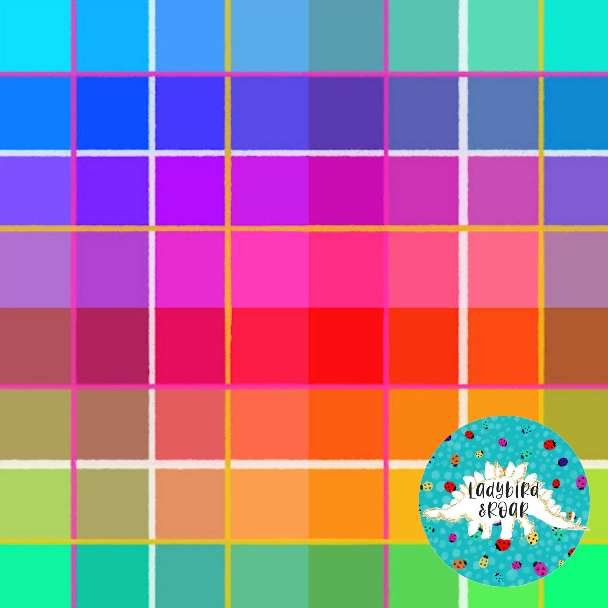 Ladybird & Roar: Rainbow plaid