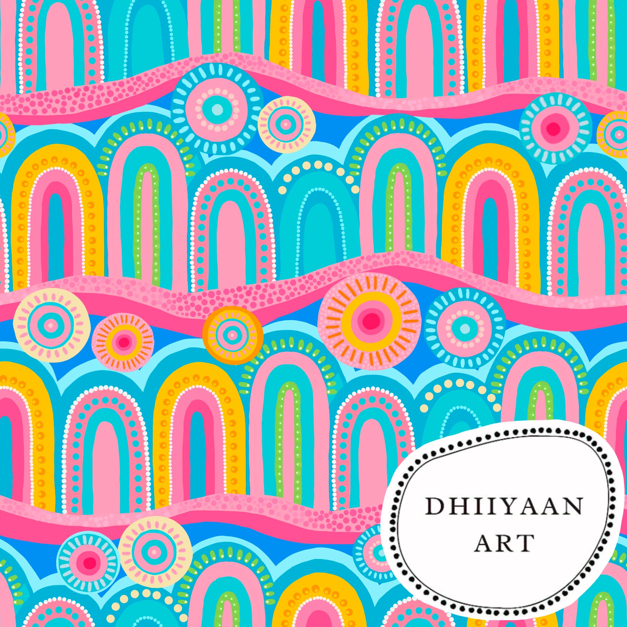Dhiiyaan Art: Radiance Pink Hills