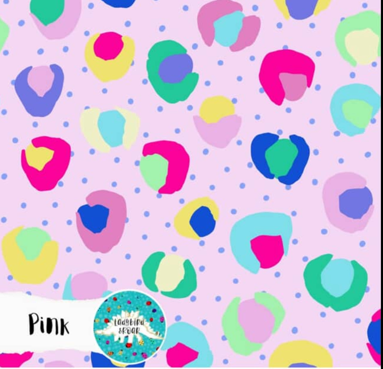 2.6m Ladybird & Roar: Pink Leopard Spots - Cotton woven - jumbo