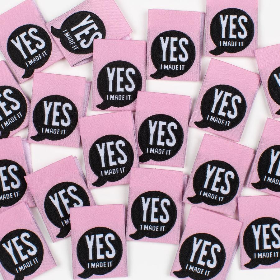 “YES I MADE IT''  Woven Labels 8 Pack